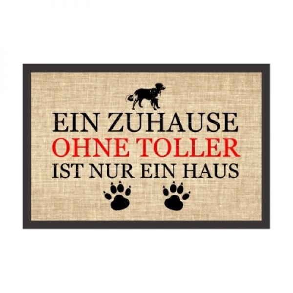 GUNDOG Jagd & Hund Fußmatte Hund Retro Türmatte EIN ZUHAUSE OHNE